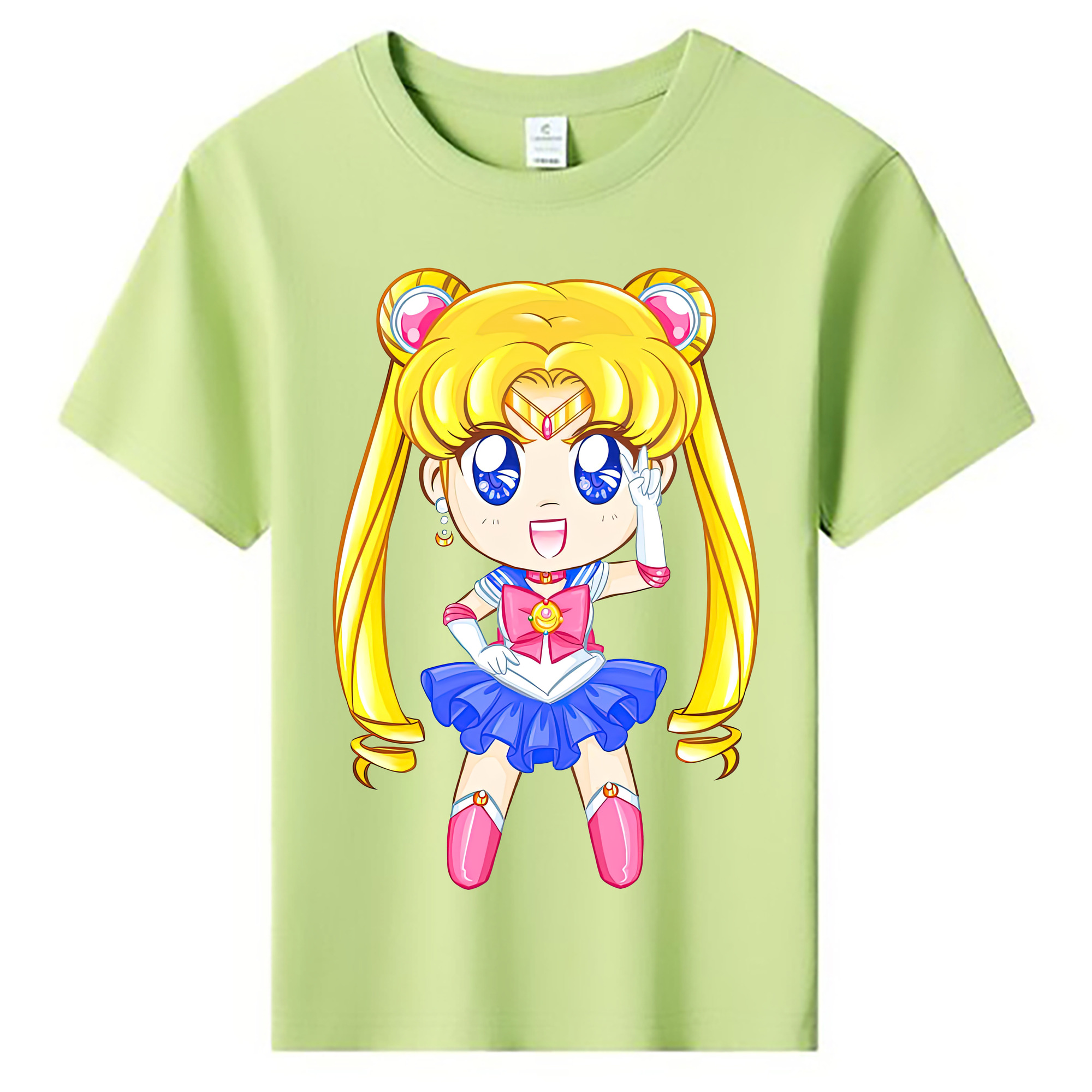 （画像用） 美少女戦士セーラームーン 月野 うさぎ つきの うさぎ Sailor Moon Tsukino Usagi 綿100％キッズTシャツ（フロントプリント）